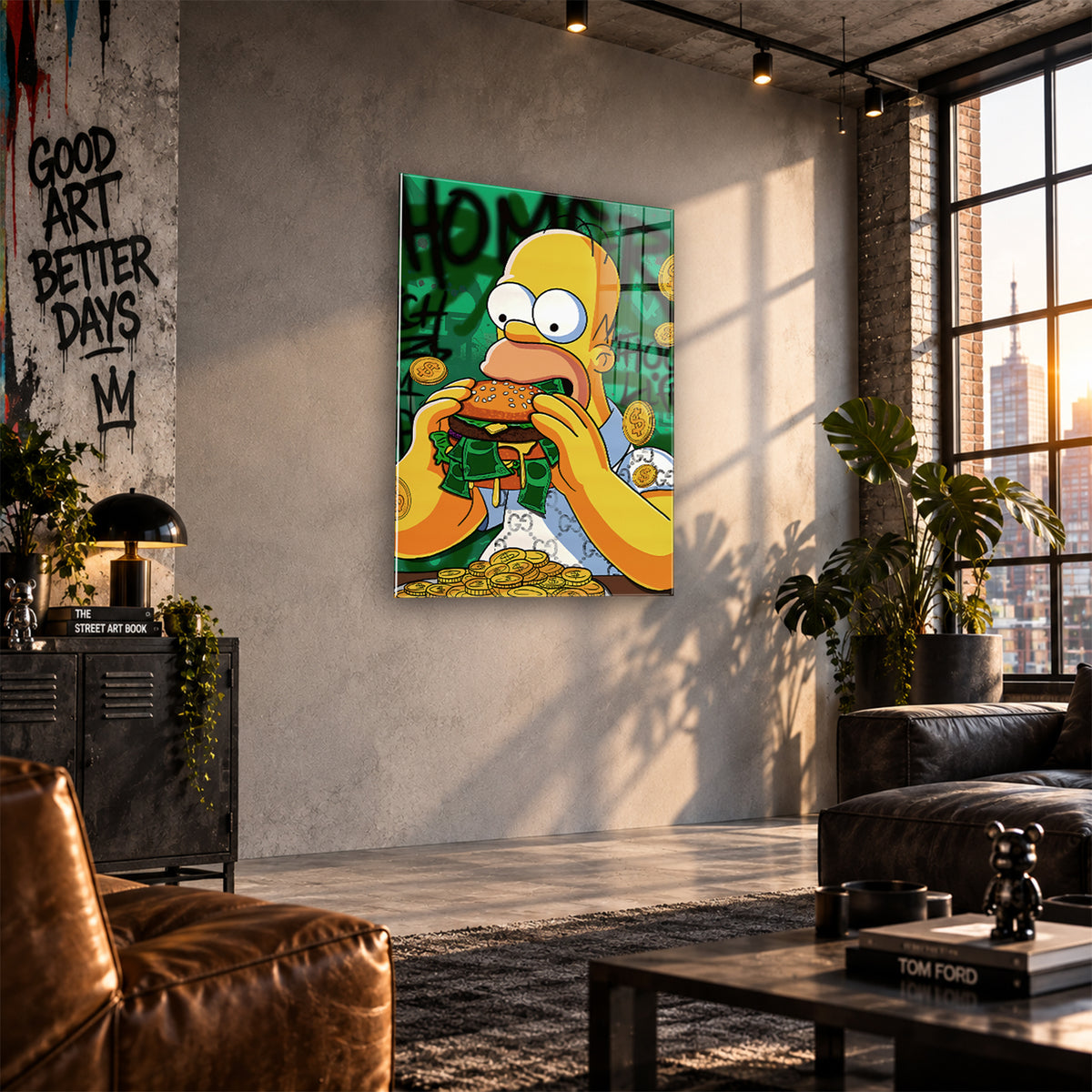 Acrylglas Wandbild - Money Burger