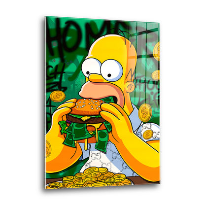 Acrylglas Wandbild - Money Burger