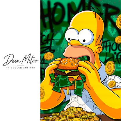 Acrylglas Wandbild - Money Burger