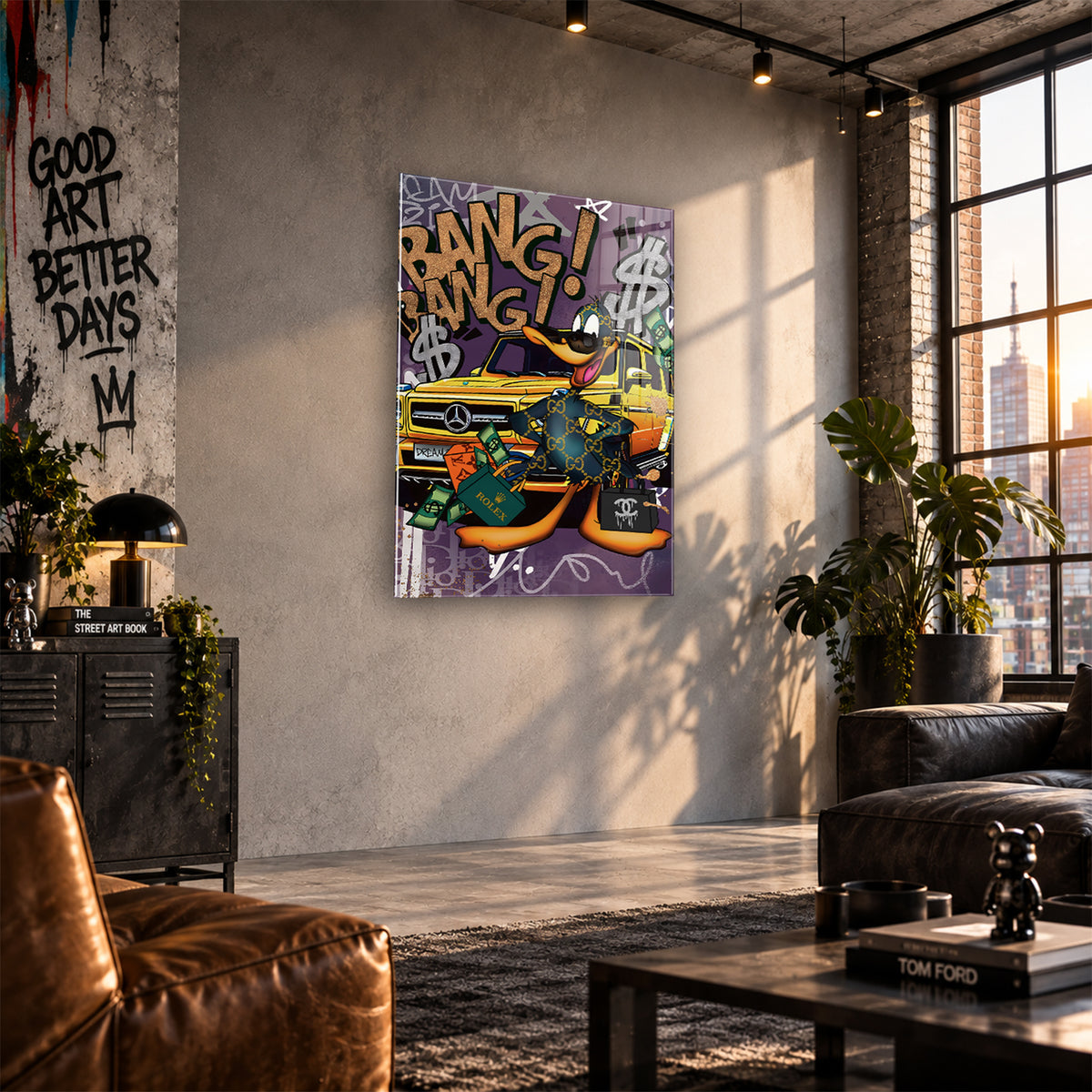Acrylglas Wandbild - Rich Duck