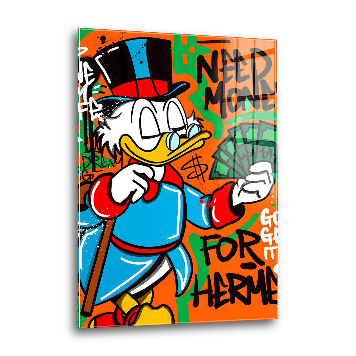 Acrylglas Wandbild - Need Money