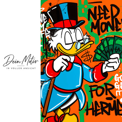 Acrylglas Wandbild - Need Money