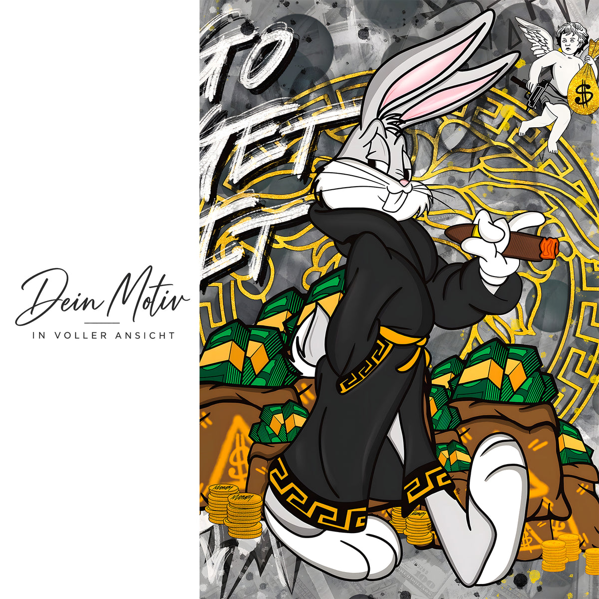 Acrylglas Wandbild -Rich Bunny