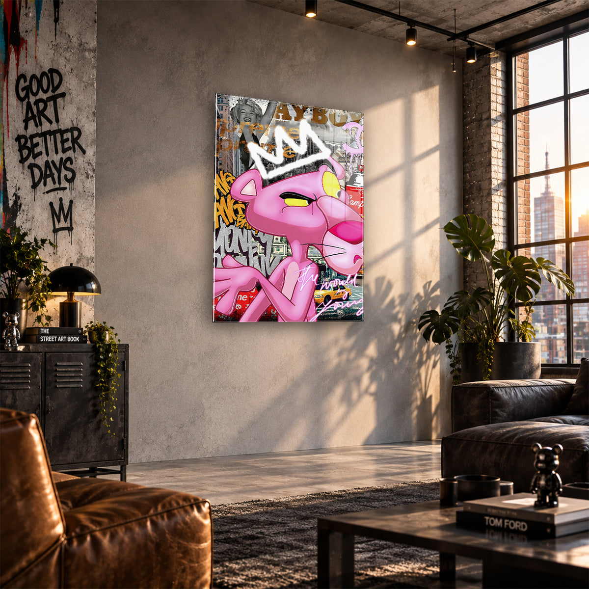 Acrylglas Wandbild -Pink Panther