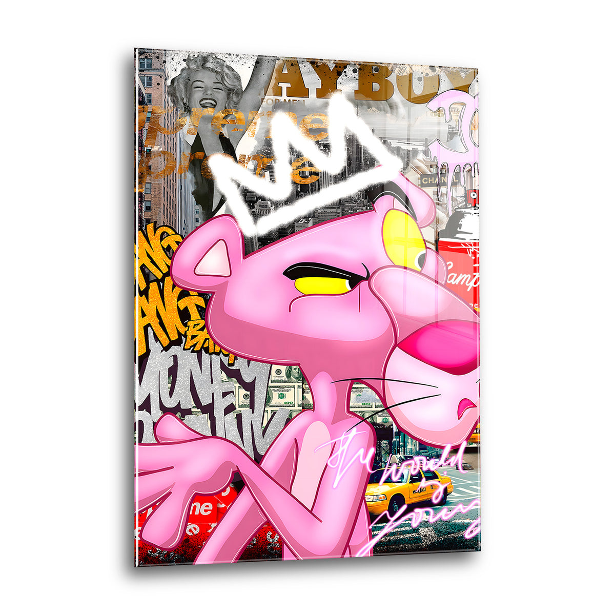 Acrylglas Wandbild -Pink Panther