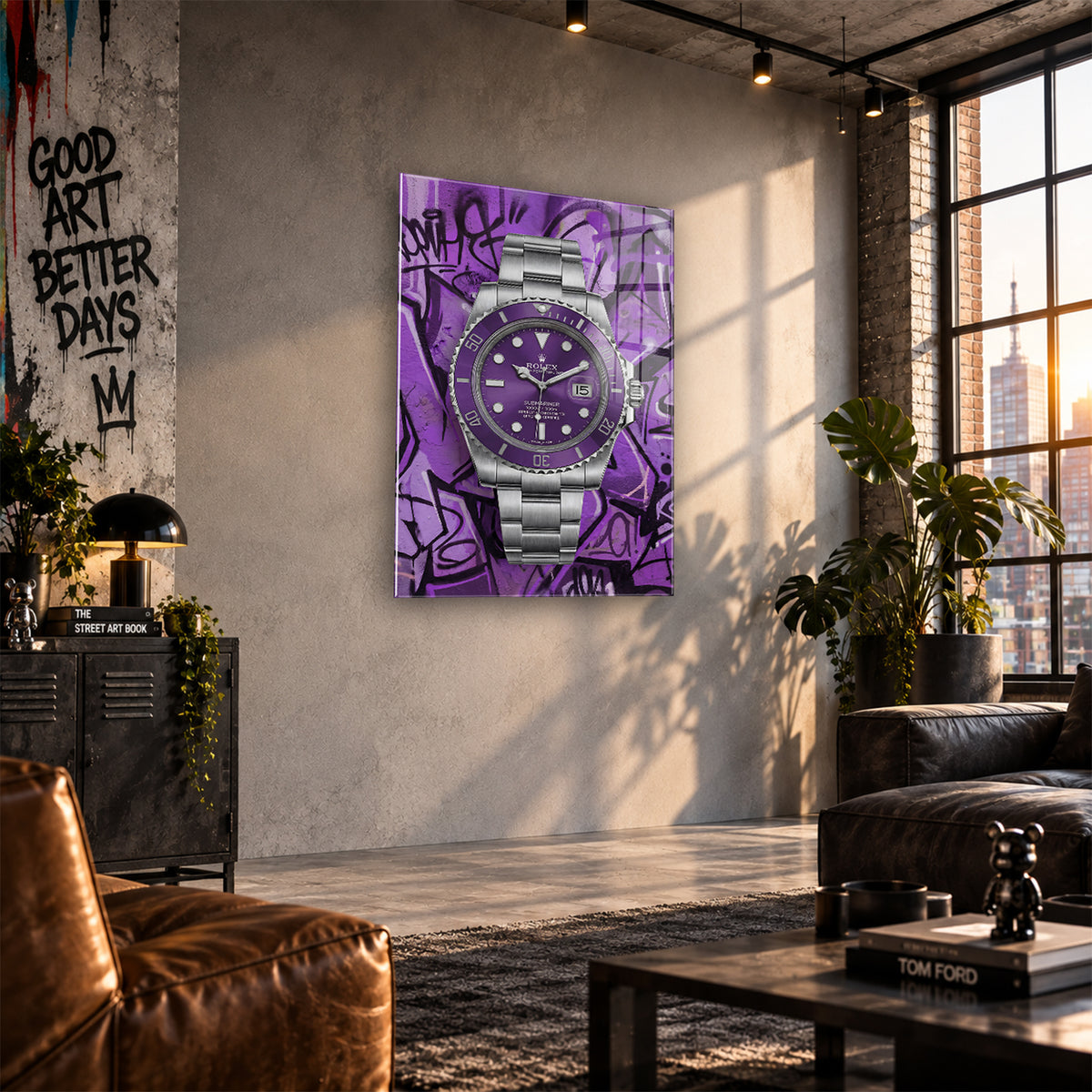 Acrylglas Wandbild - Purple Watch