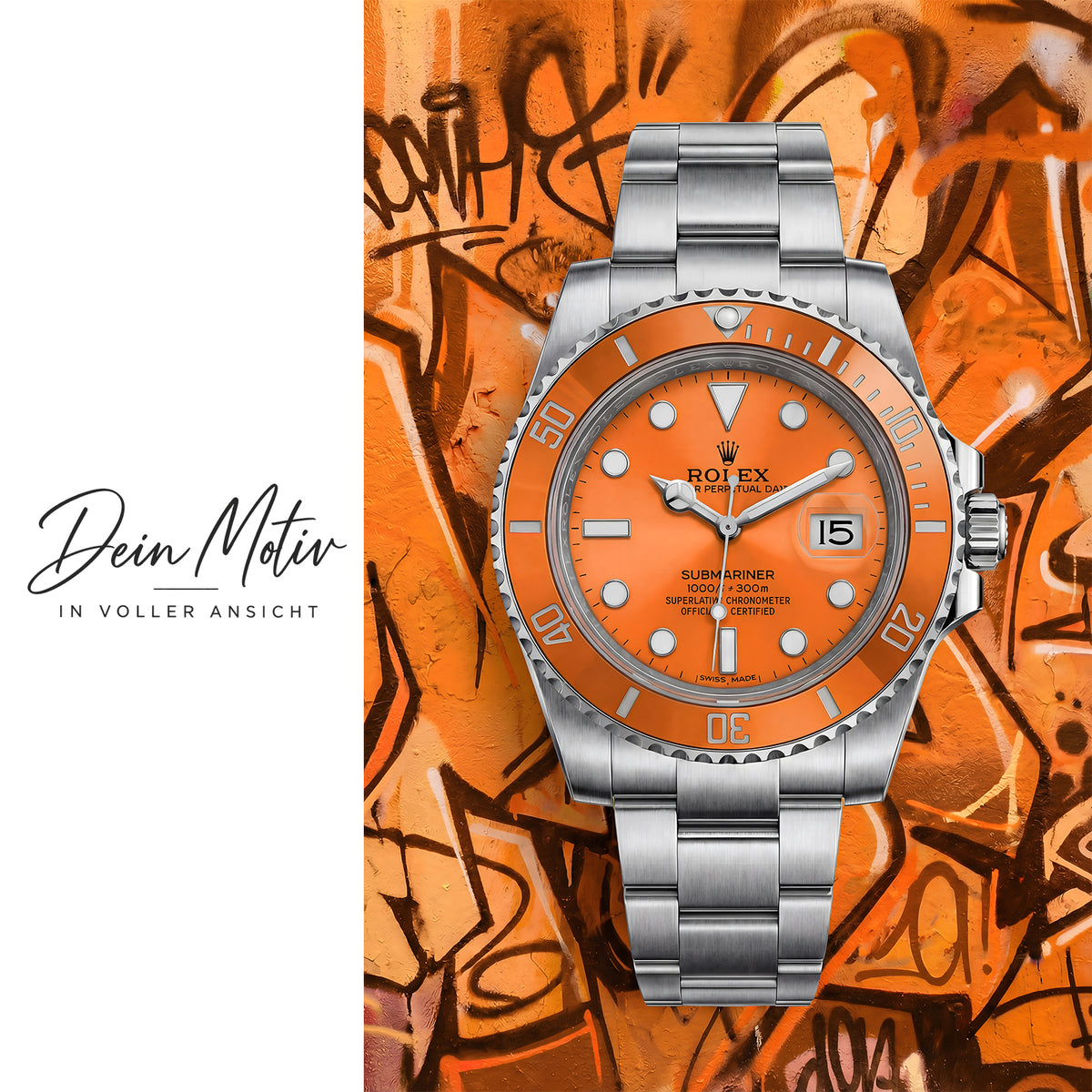 Acrylglas Wandbild -Orange Watch