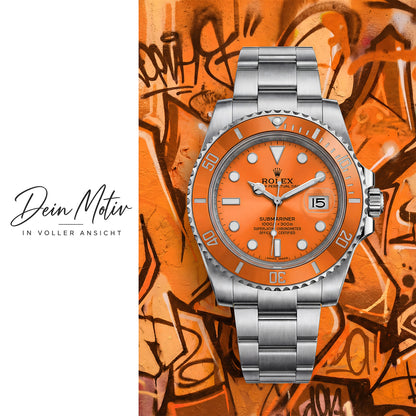 Acrylglas Wandbild -Orange Watch