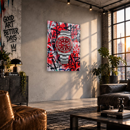 Acrylglas Wandbild -Red Watch