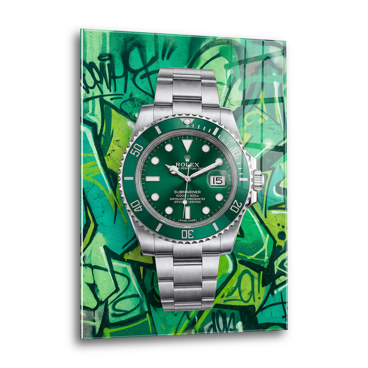 Acrylglas Wandbild -Green Watch