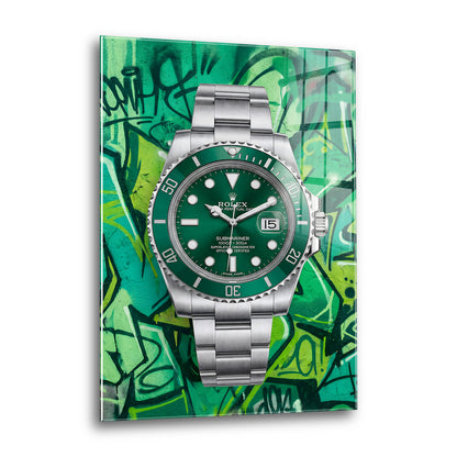 Acrylglas Wandbild -Green Watch