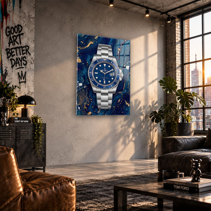 Acrylglas Wandbild -Blue Watch