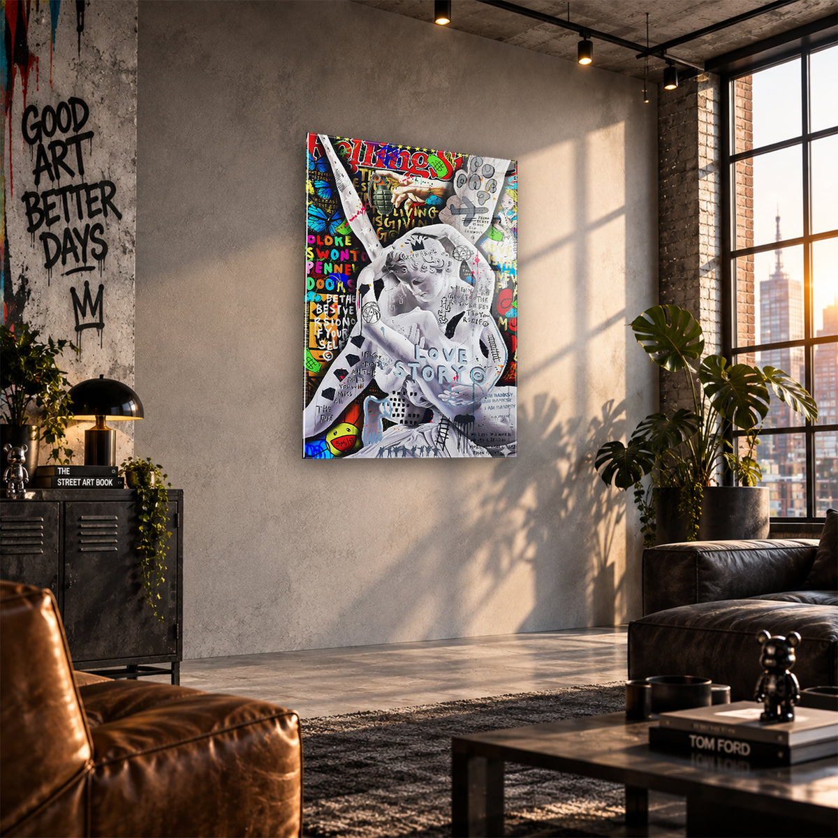 Acrylglas Wandbild -Statue