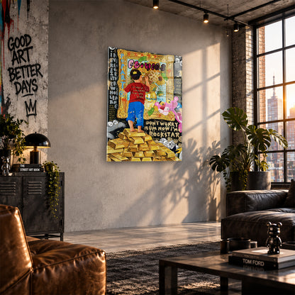 Acrylglas Wandbild - Golden Painting