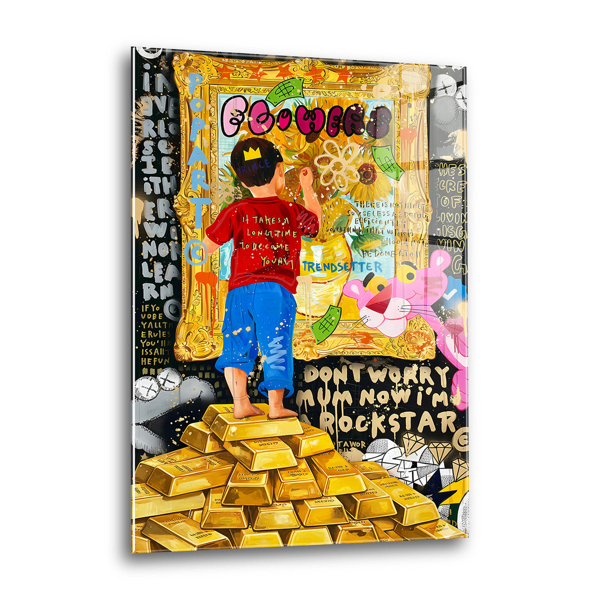 Acrylglas Wandbild - Golden Painting