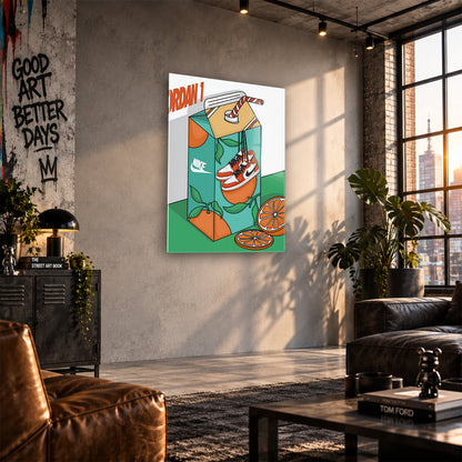Acrylglas Wandbild - Orange Juice