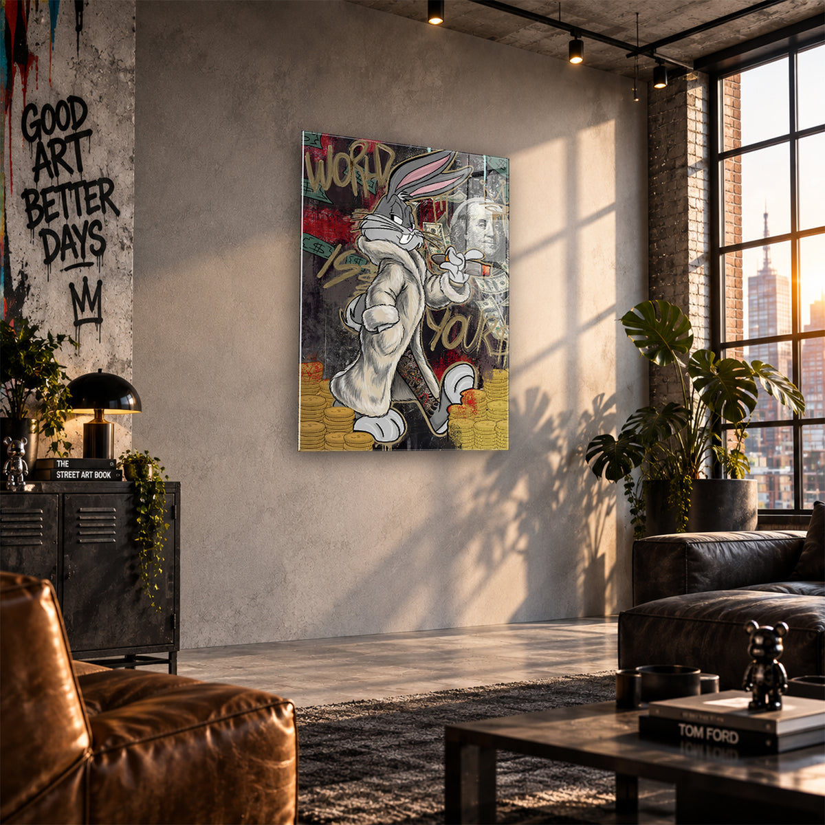 Acrylglas Wandbild - Millionaire Bunny