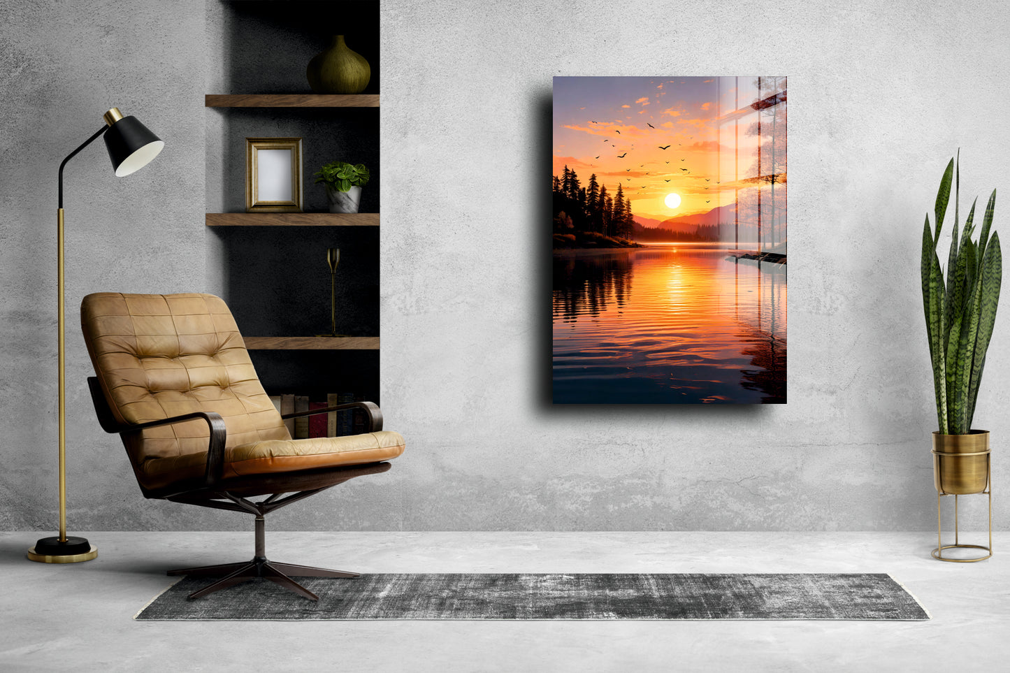 Acrylglas Wandbild - Sonnenuntergang