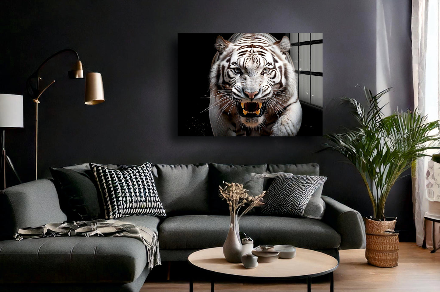 Acrylglas Wandbild - White Tiger