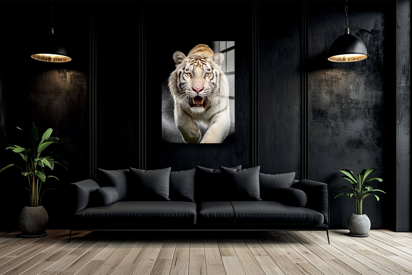 Acrylglas Wandbild - weißer Tiger